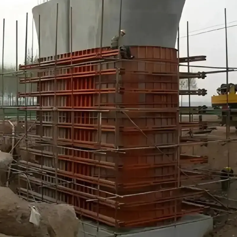 Cofragem para pilares de cais